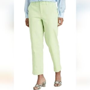 A New Day Pistachio Green Cropped Chino Pants Womens 6 Stretch